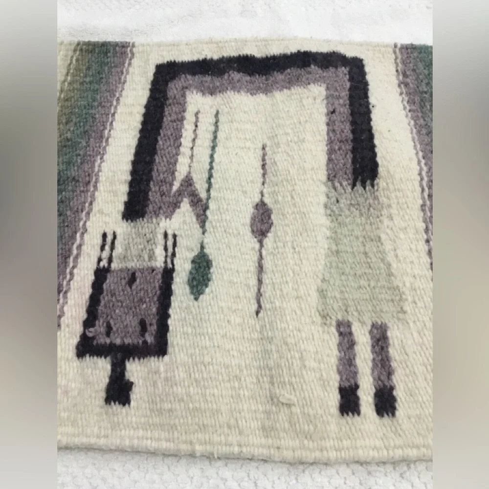 Vintage Navajo Inspired YEI Reversible Woven Textile